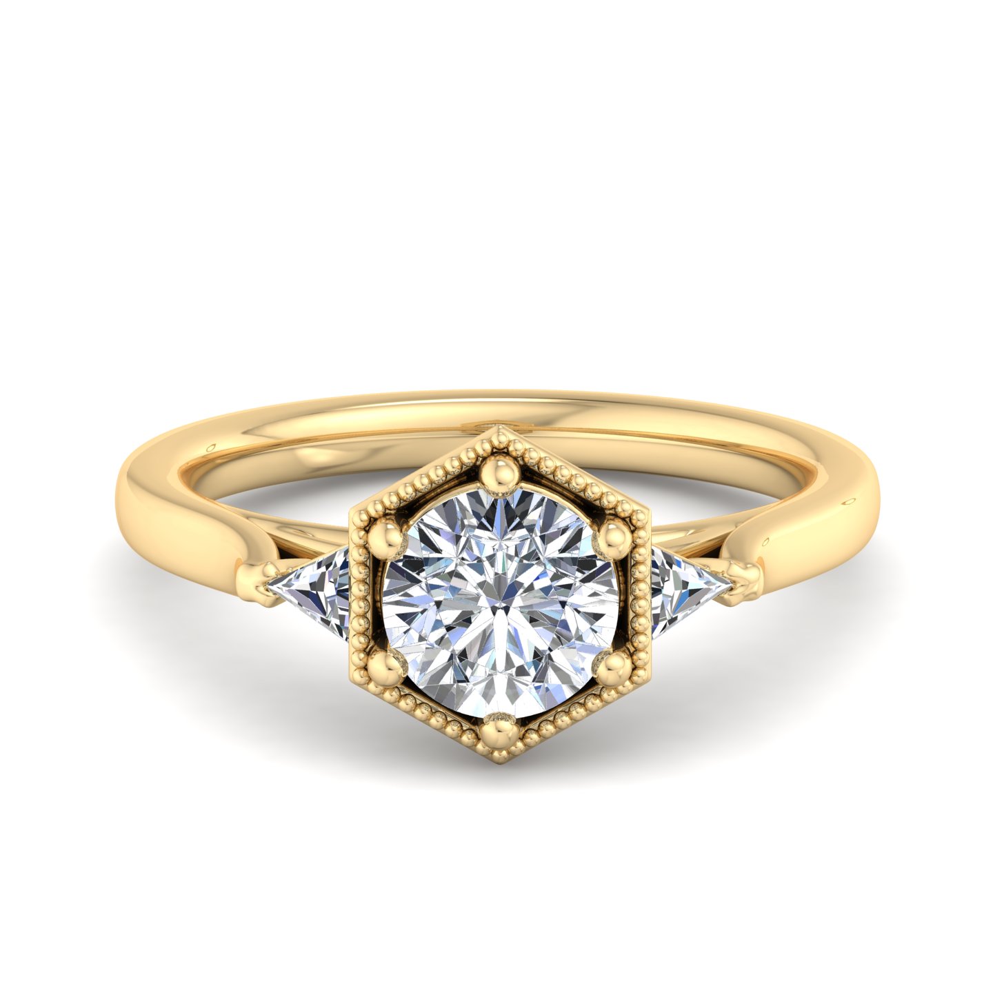 Quinn Three-Stone Engagement Ring